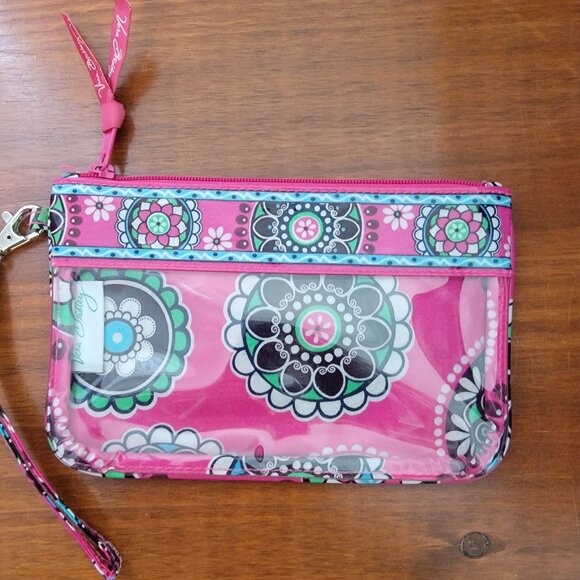 VERA BRADLEY Cupcakes Pink PVC Vinyl Zip 8" Wristlet Organizer Retired 2009 - Picture 3 of 15
